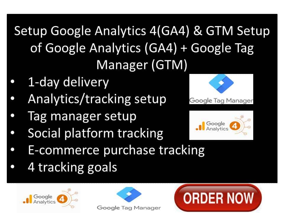 setup GA4 and Google Tag Manager with conversion tracking